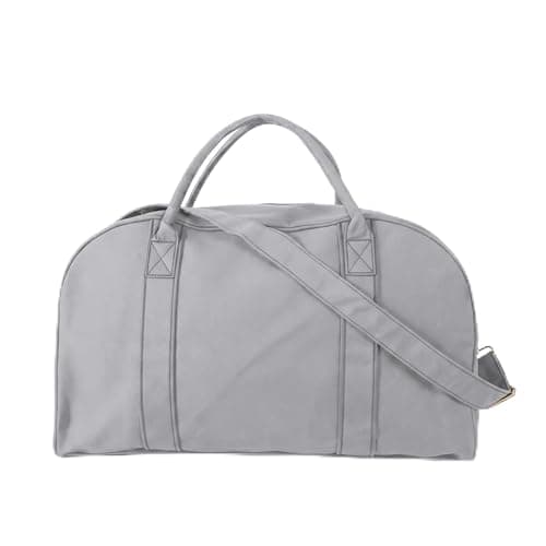 CRAZITAYA Thick Canvas Travel Duffel Bag 45L Large Capacity (grey) - Image 1
