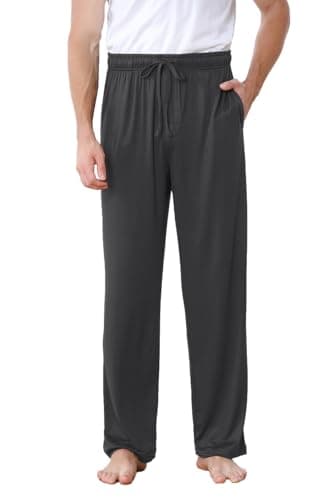 Men's Pajama Pants Soft Jogger Sleep Pants Lounge Pants with Pockets Adjustable Drawstring Casual Sleepwear for All Seasons - Image 1