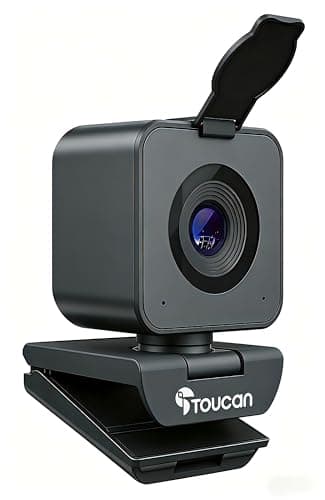 TOUCAN 1080P Webcam for pc, Webcam with Microphone for Laptop, Plug and Play USB Web Cam, 90°View Computer Camera, External Camera for Streaming, Skype, Zoom, FaceTime, Hangouts, MacBook/Tablet - Image 1