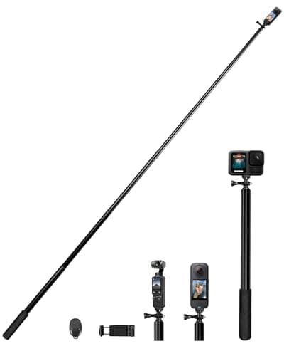 118" Extra Long Selfie Stick for Insta360 & iPhone with Remote - Image 1