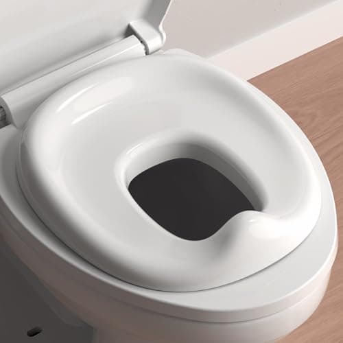 R&T Potty Training Seat for Boys and Girls, Fits Elongated Toilets, Anti-Slip Rubber and Splash Guard, Easy for Toddler Potty Training,Kids Toilet Seat - Image 1
