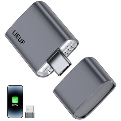 Wireless CarPlay Adapter for Apple iPhone 2025 Upgrade, Converts Factory Wired to Wireless, No Delay, Stable Connection, Mini Apple Carplay Wireless Adapter for iOS 10+ and Car from 2018+,USB/Type C - Image 1