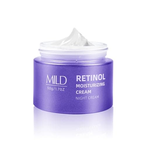 Retinol & Hyaluronic Acid Night Cream, Anti-Aging Face Moisturizer,Anti-Aging Retinol Face Cream for Women, Firms Skin to Fight Fine Lines, Wrinkles & Dark Spots, 1.7 oz - Image 1