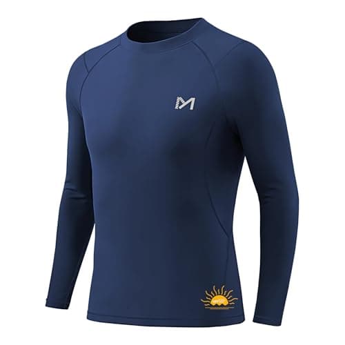 Boys Sun Protection Shirt UPF 50+, Youth Athletic Quick Dry T Shirt for Baseball Soccer Fishing Swimming Outdoor A-Dark Blue - Image 1