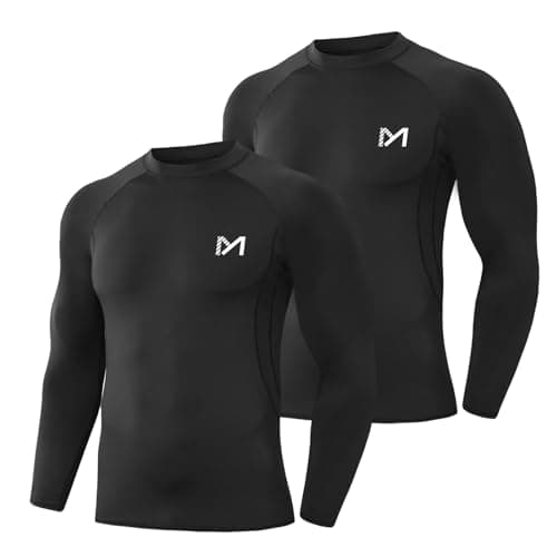 MeetHoo Long Sleeve Workout Shirts for Men Moiture Wicking T-Shirt Quick Dry Athletic Active Tees - Image 1