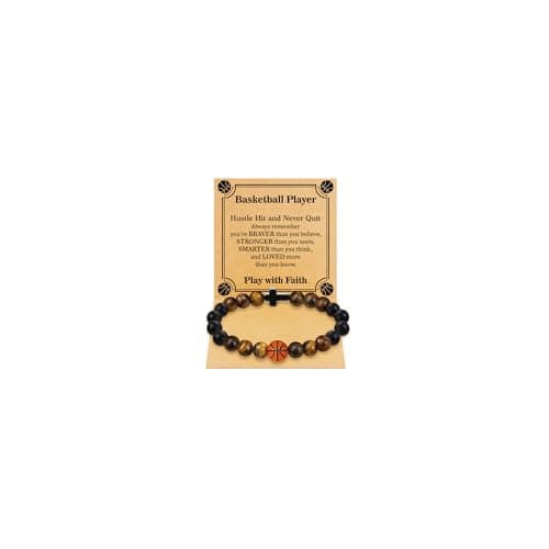 BAYLAY Basketball Gifts for Boys 8-12 12-16 Basketball Bracelets Easter Basket Stuffers Accessories Stuff Valentines Gift for Boys Stocking Stuffers Basketbal Senior Night Gifts for Boy - Image 1
