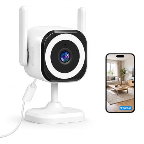 GUOANVISION Cameras for Home Security Indoor Outdoor, Dual Antenna 5G/2.4G WiFi Security Camera, Plug-in Stable Live View, 2K Color Night Vision, 4X Zoom, 2-Way Audio, IP66, SD/Cloud - Image 1