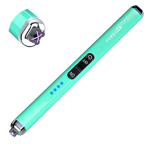 【Upgraded】 Dual Arc Electric Candle Lighter Rechargeable USB Lighter Plasma Arc Lighters for Candle (Teal Blue) - Image 1