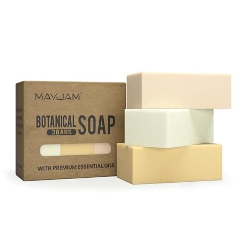 MAYJAM Cleansing Soap Bar Set Gift Clary Sage Moisturizing Luxury Handmade Soaps for Women Men Bath Soap for All Skin Type Natural Fragrance Face Wash Soap Smooth Cleanses Skin 3.5 oz Each - Image 1