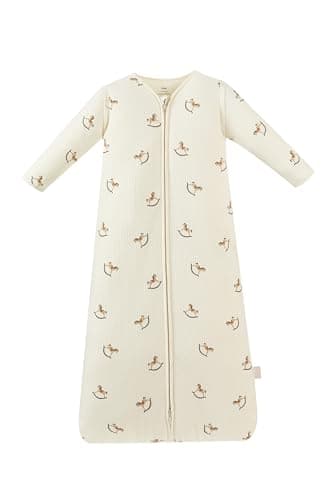 AnZai 2.5 TOG Baby Sleep Sack, Super Warm Quilted Wearable Blanket with Removable Sleeves, Cozy Winter Sleeping Bag for Infants and Toddlers, Two-Way Zipper, 6-18 Months