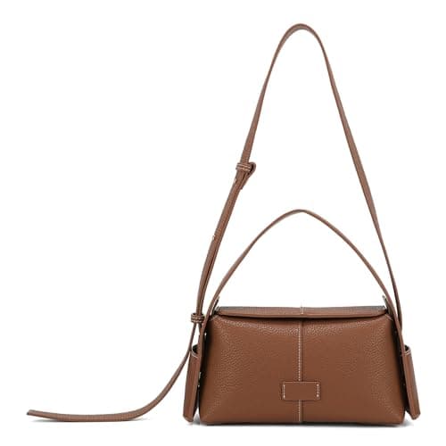 Goinsound Fall Winter Shoulder Bag Medium Brown Crossbody Bag Vintage Handbags With Adjustable Strap - Image 1