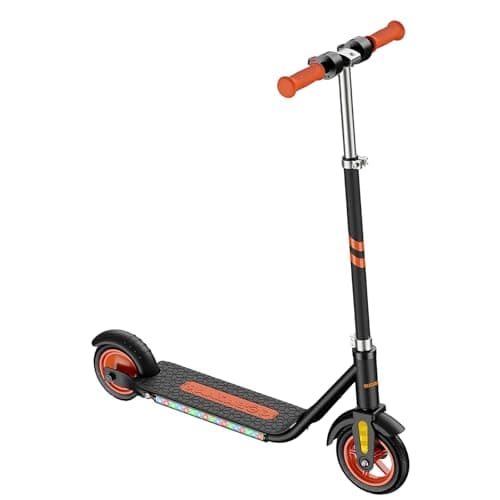Heyscoot Electric Scooter for Kids Ages 6-14, 8-12, 4 Height Adjustable, 150w Hub Motor, Up to 10 mph, Led Display, Colorful Lights, Best Gift Ideas for Boys and Girls, Black - Image 1