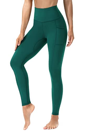 KUTAPU Green Leggings for Women High Waisted Yoga Pants with Pockets Green M - Image 1