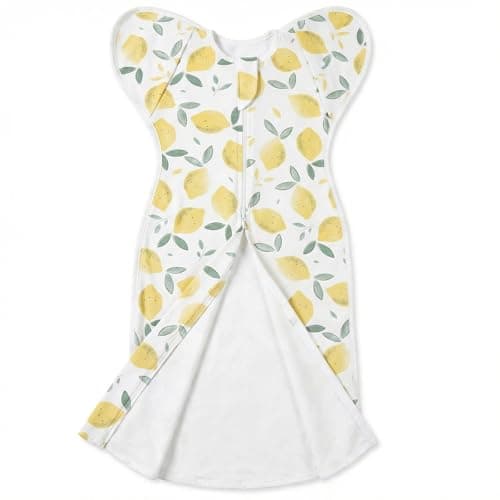 ANYEDDE Baby Swaddles 3-6 Months, Arms Up Swaddle with Openable Bottom Button & Cuff Design, Unisex Smiling Lemon Breathable Newborn Swaddle with 2-Way Zipper, Sleep Sacks for Baby Boys & Girls - Image 1