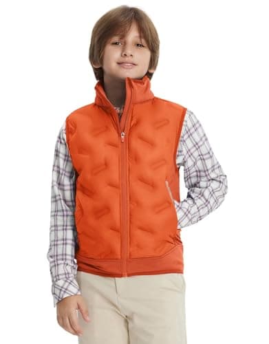 M MAELREG Boys Puffer Quilted Vest Warm Lightweight Sleeveless Kids Jacket with Pockets for School Outdoor Winter - Image 1