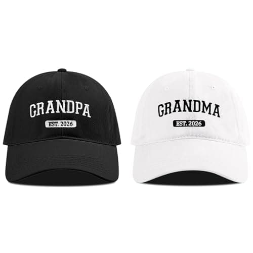 Grandma and Grandpa Hats 2026 – Pregnancy Announcement Gift for Grandparents, New Grandparent Gifts, Promoted to Grandma and Grandpa Gifts - Image 1
