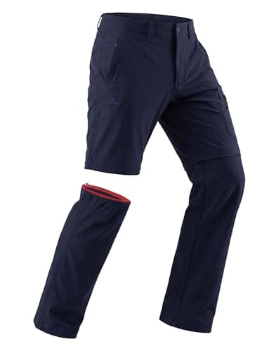 Pioneer Camp Convertible Hiking Pants for Men â Water-Repellent Quick-Dry Zip-Off Pants Built for Changing Weather Navy - Image 1