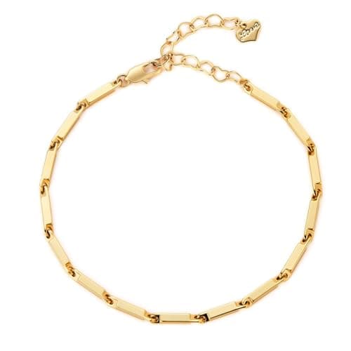 Cicy Bell 14k Gold Plated Bracelets for Women Trendy Dainty Stackable Square Star Wave Bamboo Curb Snake Heart Paperclip Figaro Mirror Chain Link Bracelet Sets Minimalism Accessories Gifts - Image 1