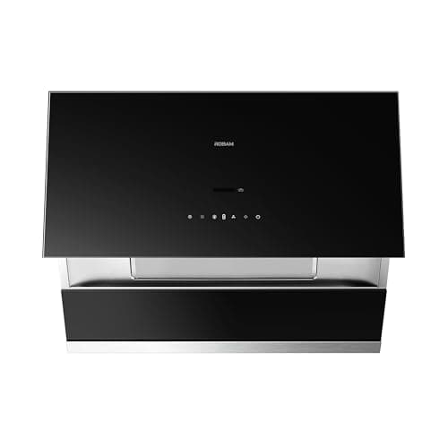 ROBAM Under Cabinet or Wall Mount Kitchen Range Hood 30" R-Max3 Black, 1200CFM Auto-Adjust Speed Control with LED Lights Vent Hood, Fingerprint Resistance and R-Link Tech
