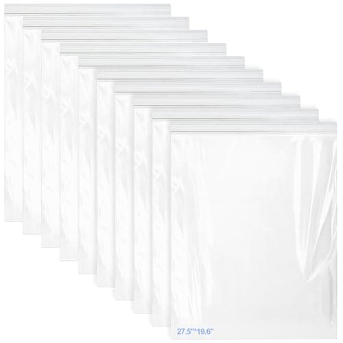 Palksky Oven Rack Cleaning Bags, 27.5 x 19.6 in Heavy Duty No Scrub Bags for Use with Oven Cleaner, Reusable Leak-Resistant PE Bags for Grill Grates & BBQ Racks, No Cleaner Included, 10 Pack - Image 1