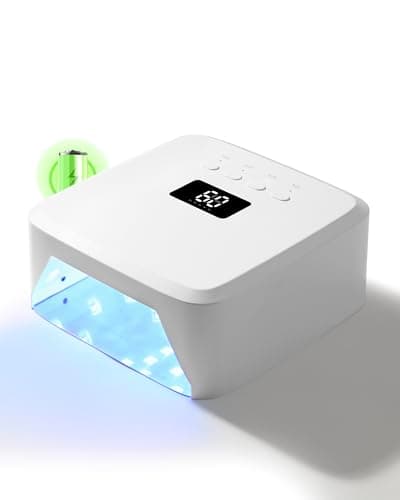 UV Nail Lamp CHRISTINE SHELLY, Rechargeable LED Nail Light Professional Nail Dryer with 4 Timer Setting, Touch Control & Auto Sensor Curing lamp, White Women - Image 1