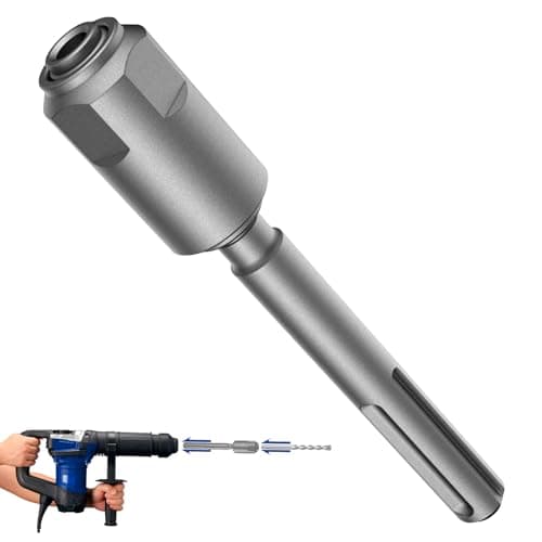 SDS-Max to SDS-Plus Adapter,Rotary Hammer Connection Adapter Bits,Hammer Drill Adaptor for Quick Change Shank Drill Converter Tools(Silver) - Image 1
