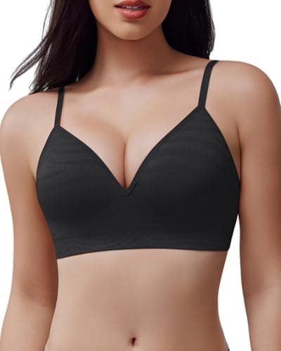 LIIJOO Comfort Lift Bra Without Underwire, Wide Straps, Side Support, Breathable Stretch, Everyday Wear(Black, 36C) - Image 1