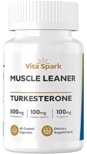 Vita Spark Turkesterone Muscle Leaner - 20:1 Extract 16,000mg with Tongkat Ali & Fadogia Agrestis, High Potency Men's Supplement for Performance, Energy, Vitality, Stamina & Strength | 60 Capsules - Image 1