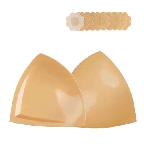 DEPOVOR Large Size Double-Sided Sticky Inserts Lightly Padded for D+ Cups, Reusable Adhesive Lifting Bras for Large Bust Nude - Image 1