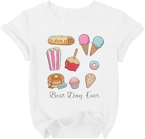 Magic Kingdom Shirt Boys and Girls Best Day Ever Shirts Colorful Snacks Graphic T-Shirt Toddler Baby Foodie Tee Tops