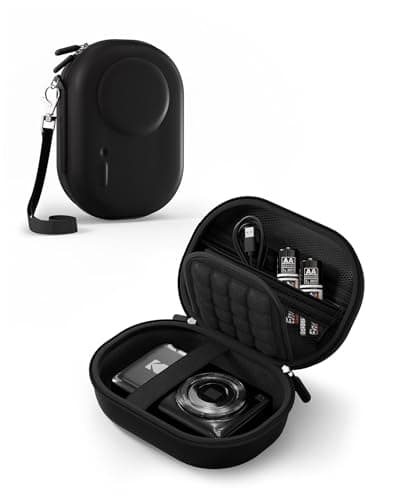ProCase Camera Case for Kodak PIXPRO FZ55/FZ45/C1 Zoom, Compact Hard Shell with Snug Fit Protection, Small Digital Camera Travel Case with Mesh Pocket, Cute Portable Bag for Kids - Black - Image 1