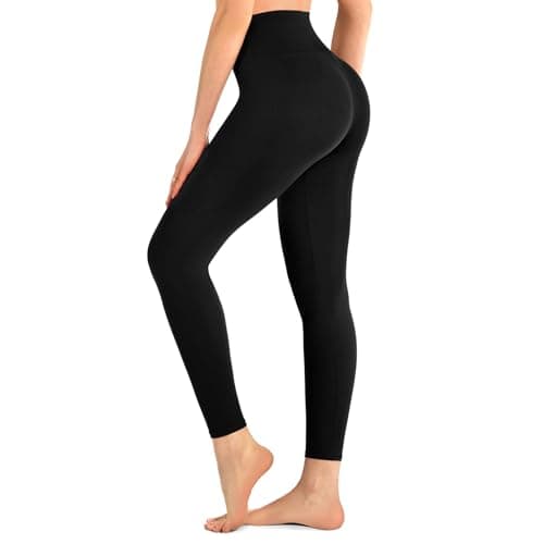Walifrey Leggings for Women,High Waisted Buttery Soft Yoga Pants for Workout Gym Athletic Black XXL - Image 1