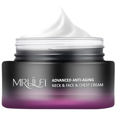MRLILEI Tightening & Lifting Neck Cream, Advanced Anti-Aging Face Moisturizer, 4 in 1 Neck Moisturizer Cream,Reduces Fine Lines & Wrinkles for Neck & Face & Chest - 1.7 fl.oz.