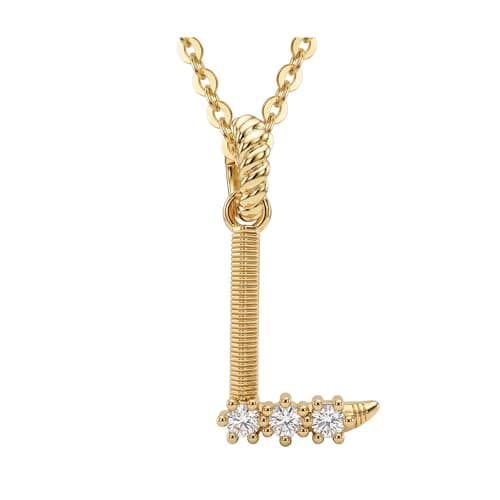 WEARON Initial Necklace for Women, 14K Gold Plated Dainty A-Z Letter Pendant with 3 CZ Sparkling, Removable Charm Pendant, Adjustable 16"+2" Chain, Personalized Name Necklace, Trendy Jewelry Gift - Image 1