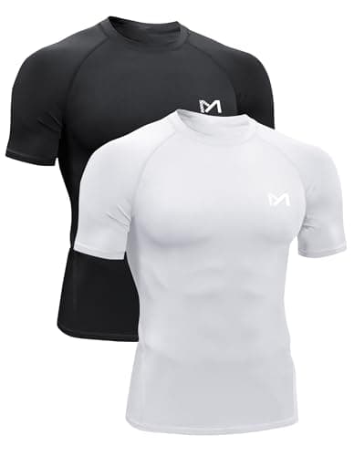 Men’s Compression Shirts Quick Dry, Top Baselayer Short Sleeve Athletic Undershirt, Workout Gym Slimming Undershirt - Image 1