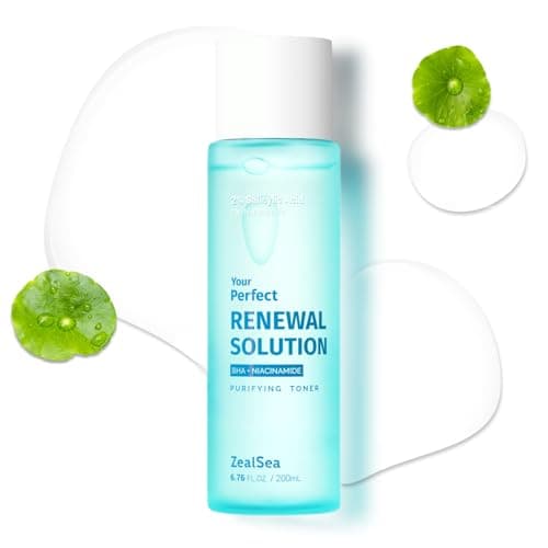 ZealSea Salicylic Acid Toner, Blackhead Remover, BHA Liquid Exfoliant (CICA, 6.76OZ), Pore Minimizer for Face, Gentle Alcohol Free BHA Toner for All Skin Type with Niacinamide, Redness Relief, Vegan - Image 1