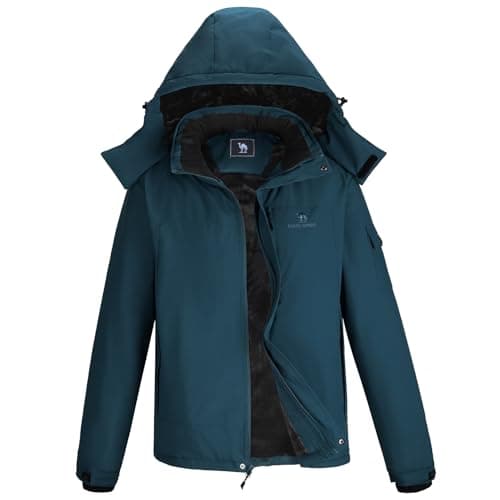CAMEL CROWN Mens Winter Coat Waterproof Ski Jacket with Fleece Lining Warm Windproof for Snow Rain Outdoor Hiking Mountain - Image 1