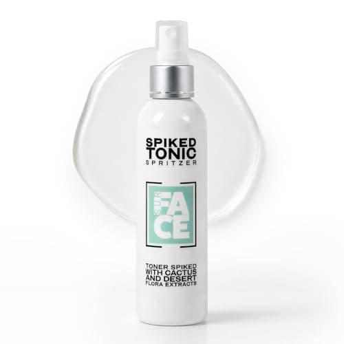 Surface Hydrating Face Toner with Hyaluronic Acid, Willow Bark, Tea Tree, Prickly Pear and Aloe – 2-in-1 Toner and Finishing Glaze for Dewy, Glazed Skin – Spiked Tonic – 4 oz - Image 1