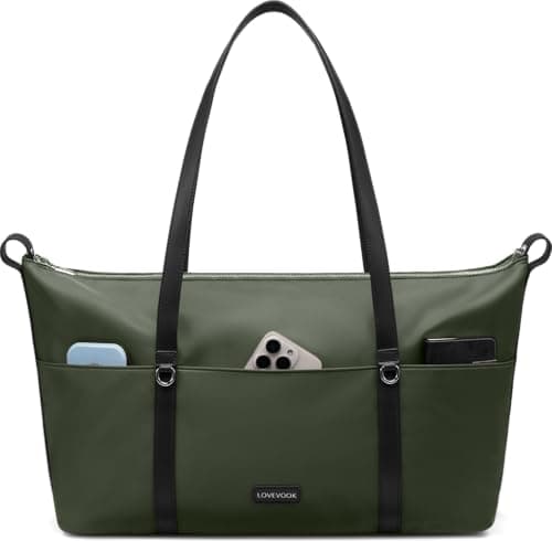 LOVEVOOK Work Tote Bag for Women, 17.3 Inch Laptop Shoulder Bag with Large Cup Holder, Professional Computer Tote Briefcase for Teacher Nurse Office Gym Travel Weekender - Image 1