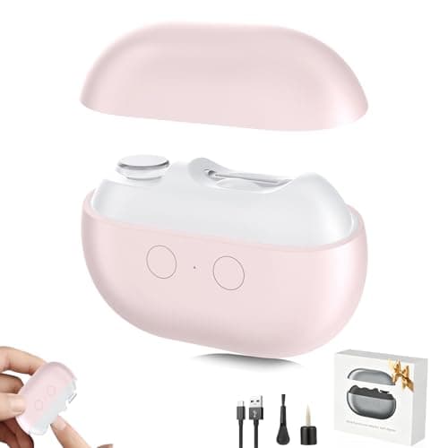 Electric Nail Clipper, Safe Electric Nail Clippers for Seniors, Adults, Kids, Babies, Upgraded 3-in-1 Nail File, Toenail Trimmer, Nail Cutter with Dust Storage & LED Light, Gifts for Mom Dad (Pink) - Image 1