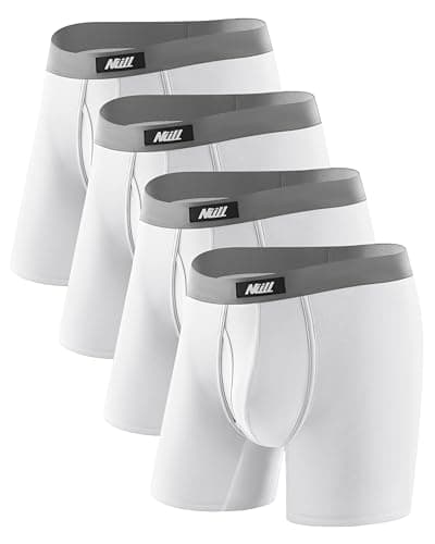Nullktie Ultra Soft Micro Modal Boxer Briefs & Trunk Mens, Breathable Underwear for Men with Fly Opening, 4 Pack - Image 1