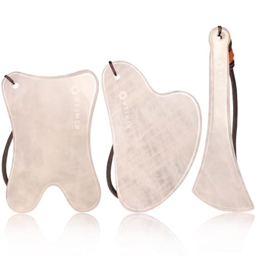 Lusomch Gua Sha Massage Tools, 3Pcs Gua Sha Tools of Multi-Shapes, Guasha Scraping Massage Tools for Face and Body,Pink