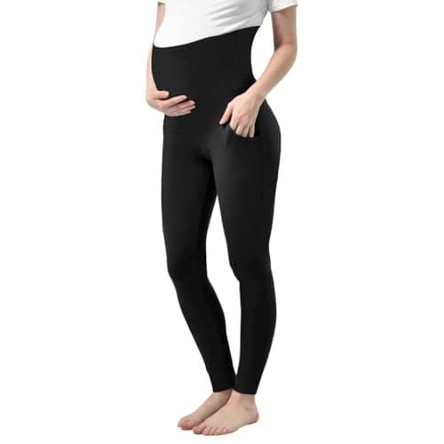 Stanpetix Maternity Joggers for Women - Maternity Casual Pants Activewear Women's Pregnancy Sweatpants with Pockets (Black,Large) - Image 1