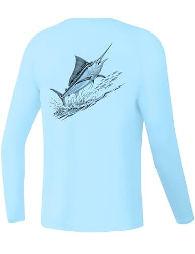 Twekfish Boys UPF 50+ Sun Protection Rash Guard Long Sleeve Fishing Shirt, Youth Quick Dry Swim Shirts for Water Beach Surf - Image 1
