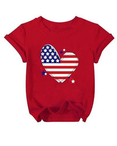 Kids American Flag Shirt Boys Girls 250 Anniversary USA Shirts Toddler 4th of July Tshirts Patriotic Short Sleeve Tops - Image 1