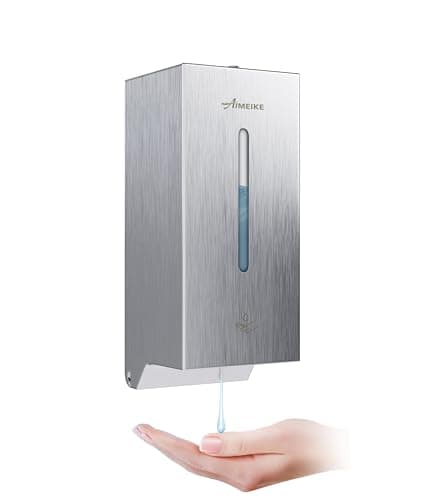 AIMEIKE Automatic Touchless Wall Mounted Soap Dispenser 800 ml / 27 oz Stainless Steel Commercial Dispenser for Bathroom, Office & Public Restrooms - Image 1