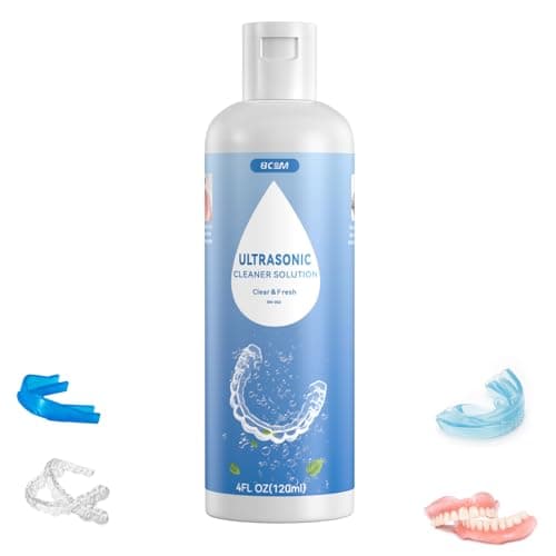 BCOM Retainer Cleaner Solution, Ultrasonic Jewelry Cleaner Solution Deep Clean for Retainer, Mouthguards, Night Guards, Aligners and Jewelry Ring, Odor Stain Remover for Ultrasonic Machines (4 oz) - Image 1