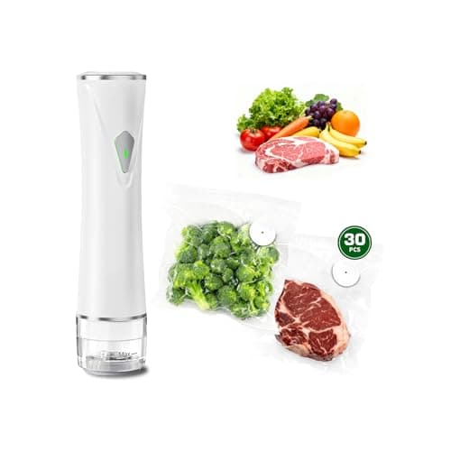 SIHUADON Compact Vacuum Sealer for Food, Portable Handheld Vacuum Sealer Machine with Visible Water Tank, 30 Reusable Bags, 5X Fresh Longer food preservation for Kitchen Meal Prep, Home & Camping - Image 1
