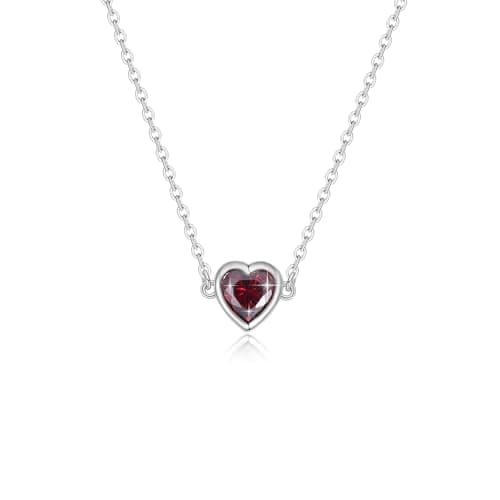 Personalized Birthstone Necklace for Women, 5A Cubic Zirconia Pandent Necklace for Wife Custom Birthstone Jewelry for Mother Daughter Jewelry for Christmas Birthday Mother Day Gift (1 Birthstone)