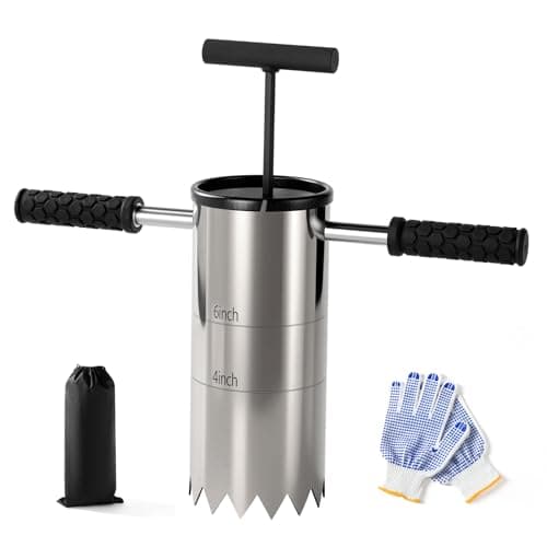 Yozlro Portable Golf Hole Cutter – Detachable Non-Slip Handle, 4Inch & 6Inch USGA Standard 304 Stainless Steel Hole Digger, Backyard, Garden & Outdoor Golf Putting Green Practice - Image 1